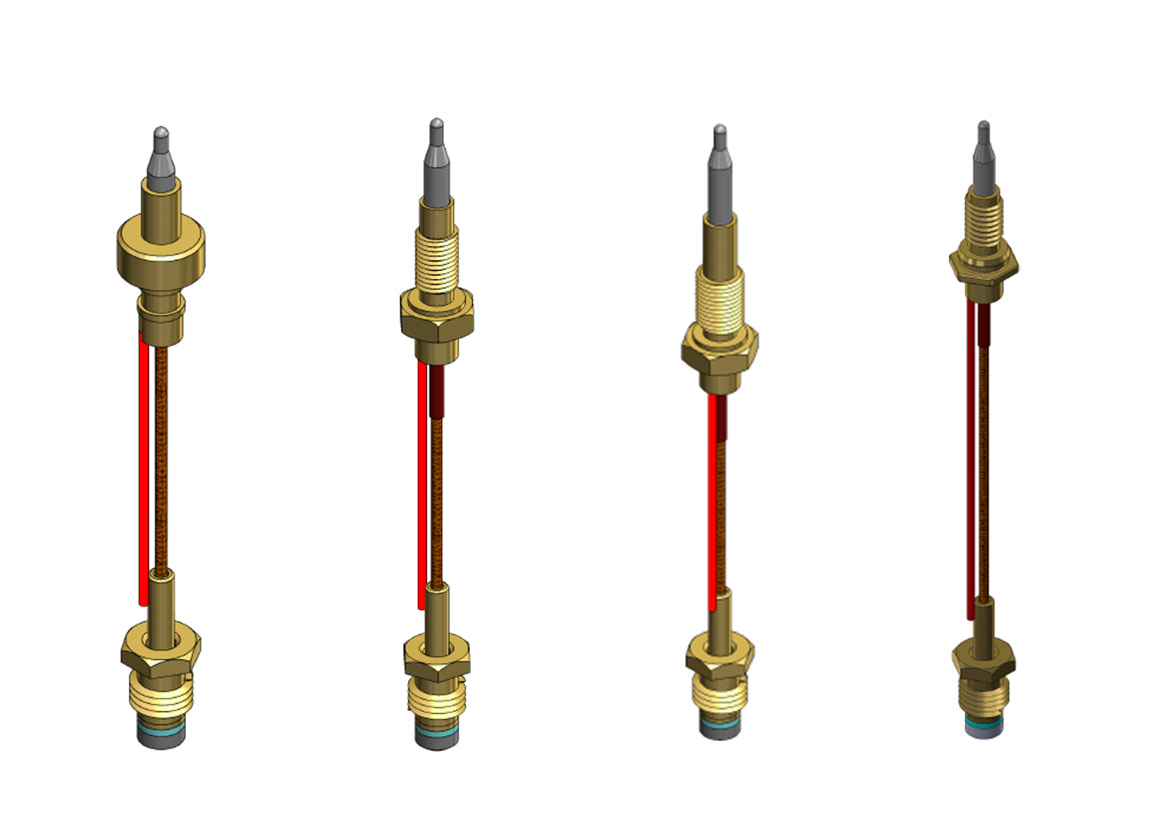 Thermocouples Çift Telli with Nut 3D